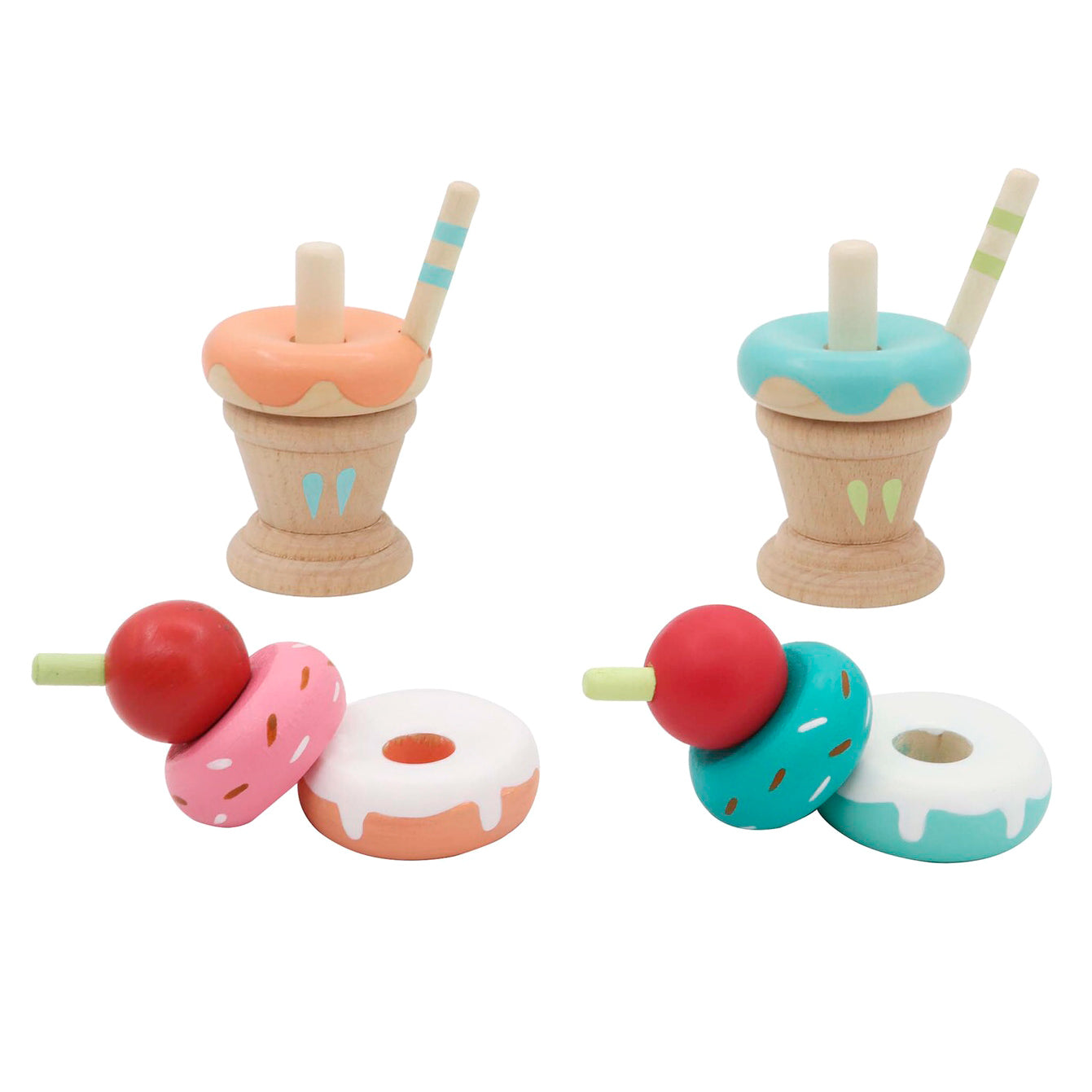 Wooden Stacking Ice Cream