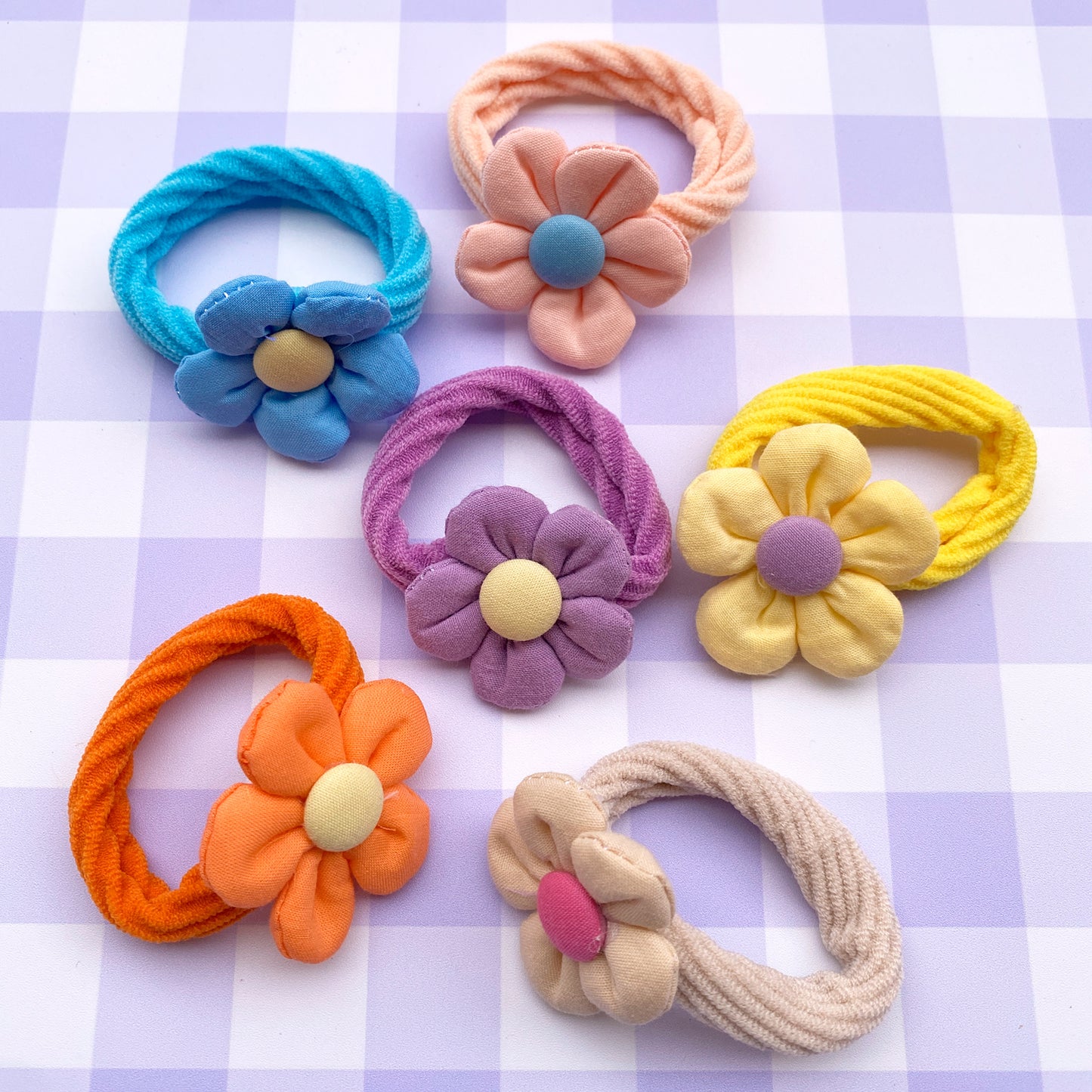 Jacinta Flower Hair Ties - Set of 6