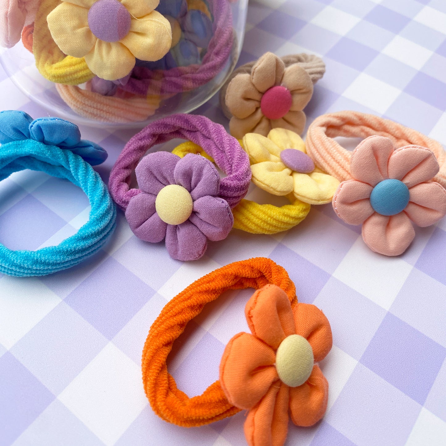 Jacinta Flower Hair Ties - Set of 6
