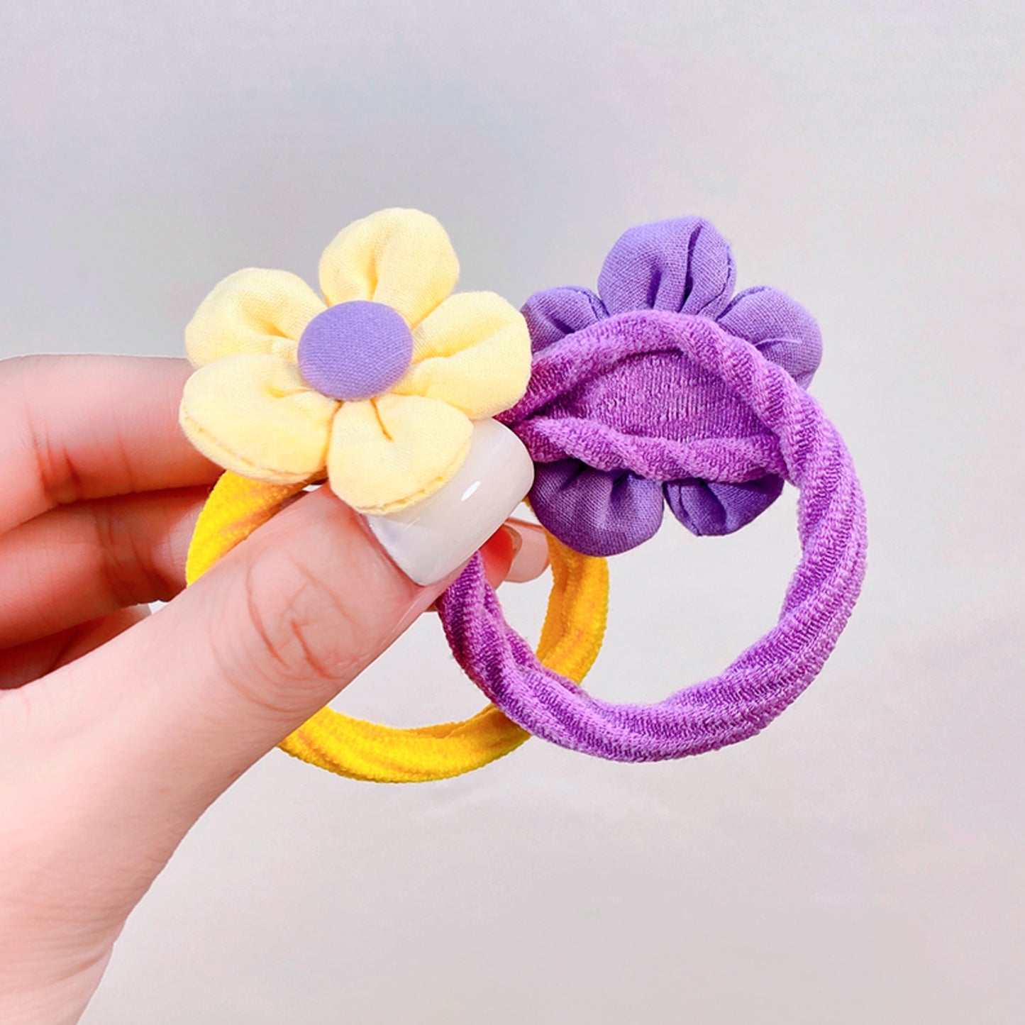 Jacinta Flower Hair Ties - Set of 6