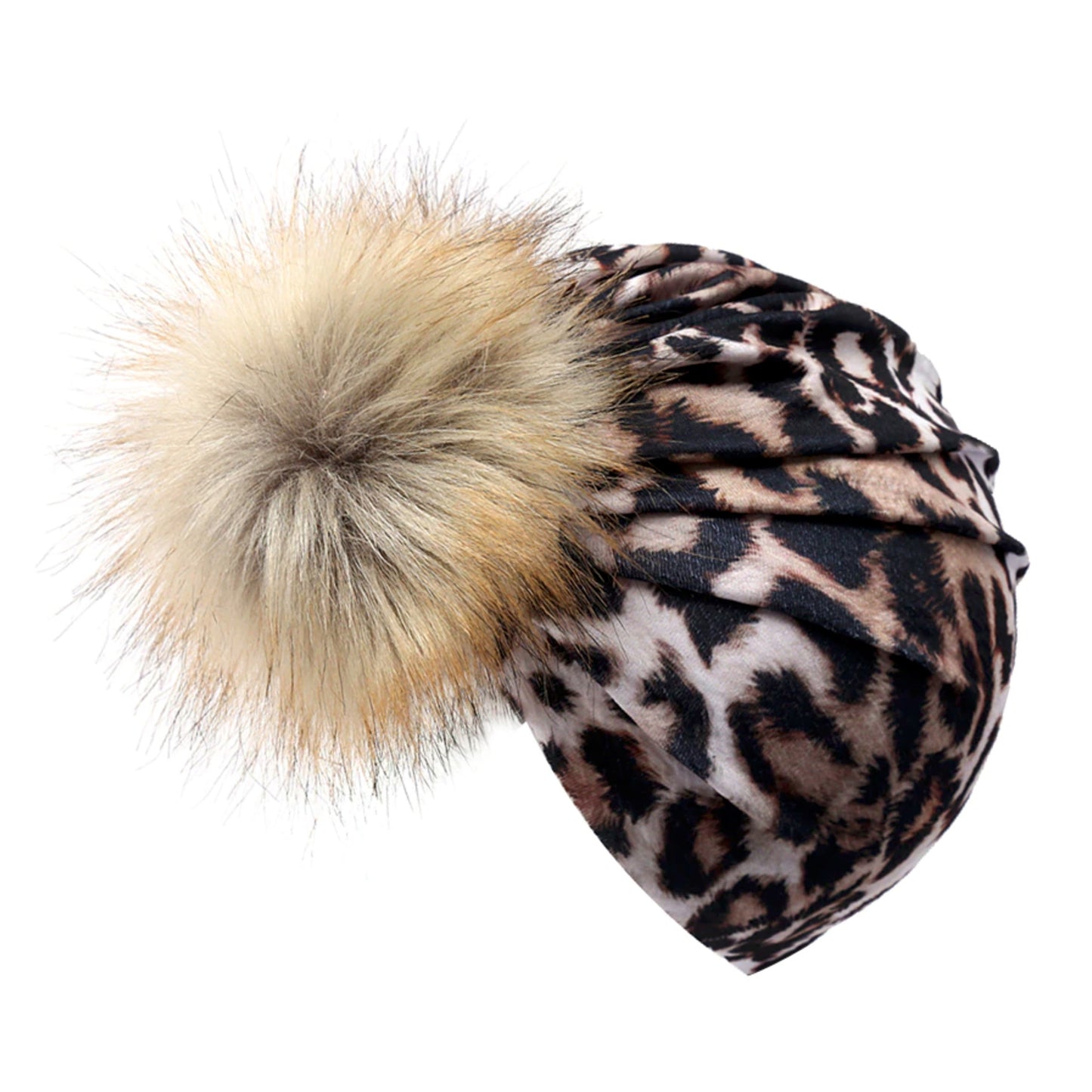 Lucinda Faux Fur Pom Pom Baby Turban