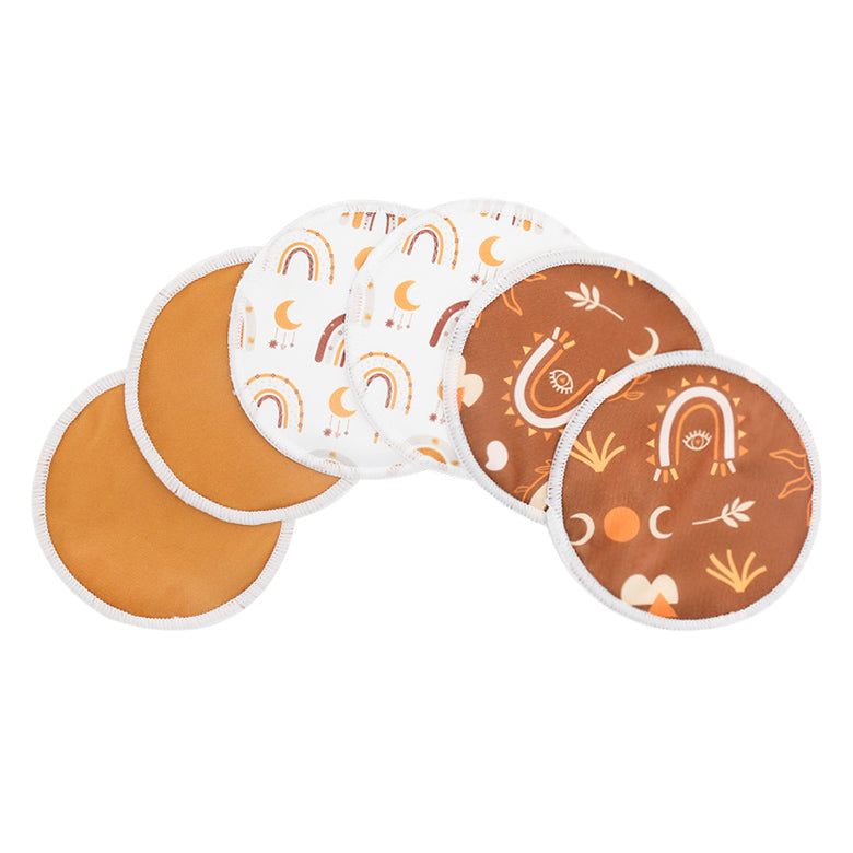 Reusable Bamboo Nursing Breast Pads - Set of 6