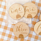 Rainbow Wooden Milestone Discs - Set of 12