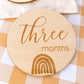 Rainbow Wooden Milestone Discs - Set of 12