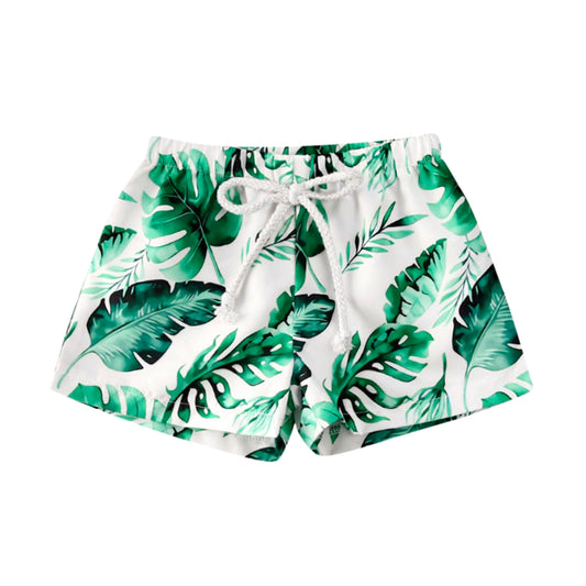 Murray Tropical Leaf Print Boys Board Shorts