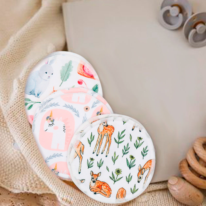 Reusable Bamboo Nursing Breast Pads - Set of 6