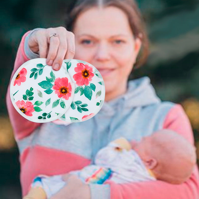 Reusable Bamboo Nursing Breast Pads - Set of 6