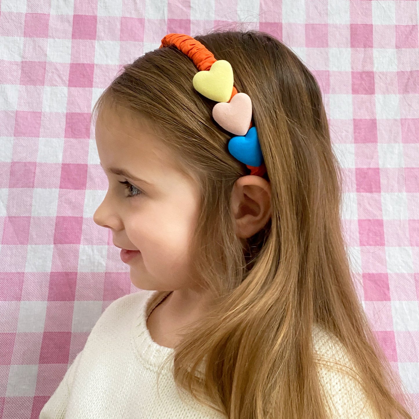 Lacey Love Hearts Fabric Headband