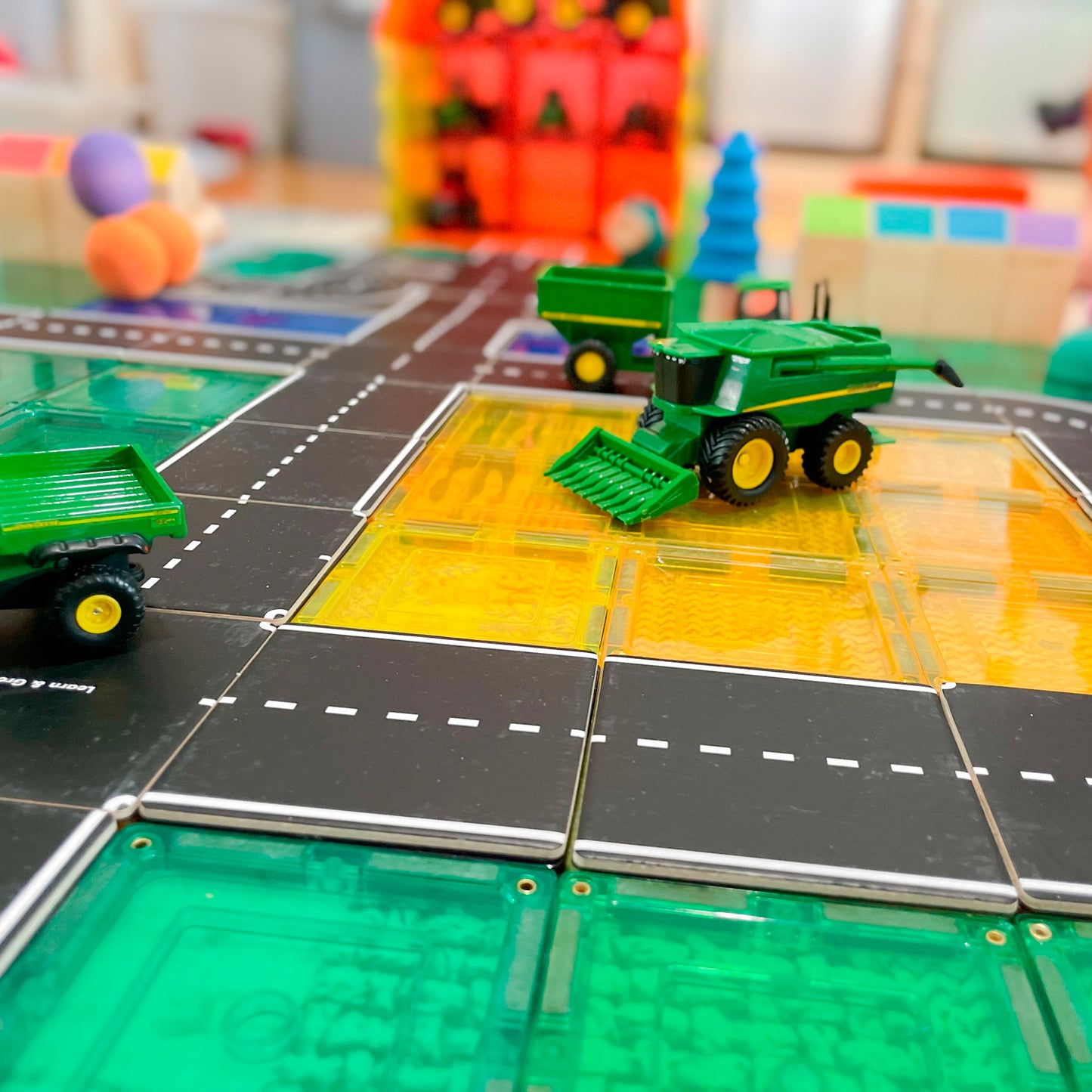 Learn & Grow Magnetic Tile Topper - Road Pack (40 Pieces)