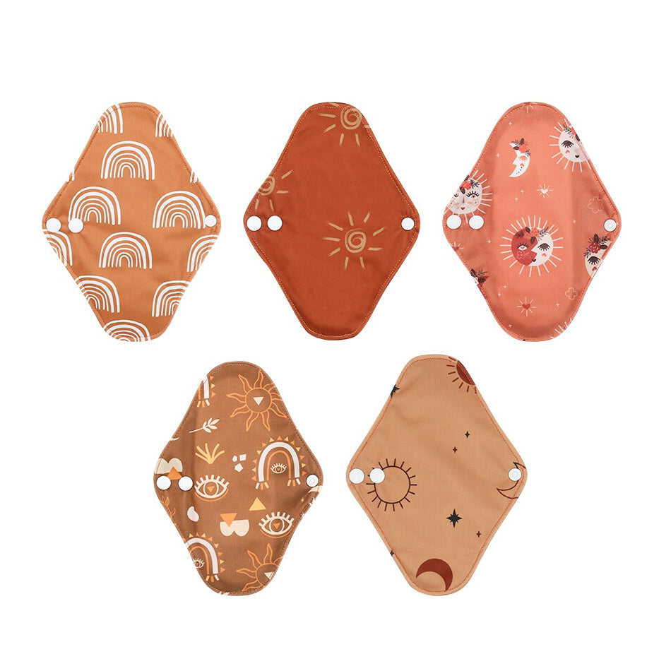 Reusable Menstrual Pad Starter Kit (5 Pads + Wet Bag)