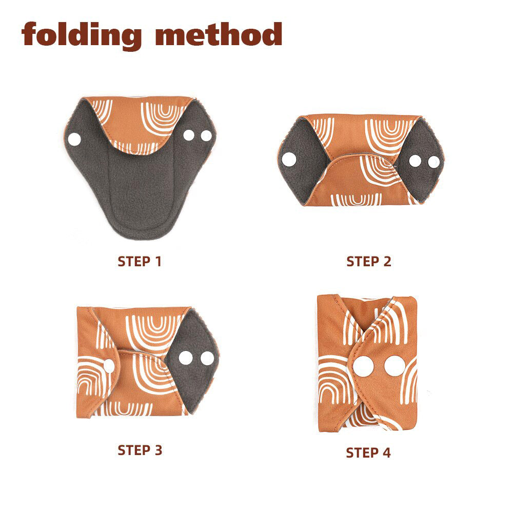 Reusable Bamboo Menstrual Sanitary Pads - Set of 5