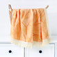 Boho Fringe Muslin Baby Swaddle - Golden Palms