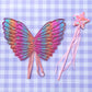 Rainbow Fairy Wings & Wand Dress-Up Set