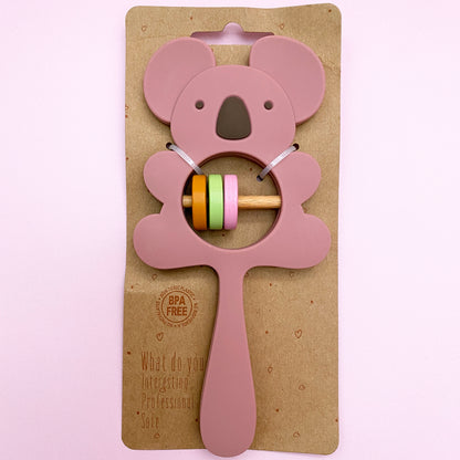 Koala Silicone Baby Rattle & Teether