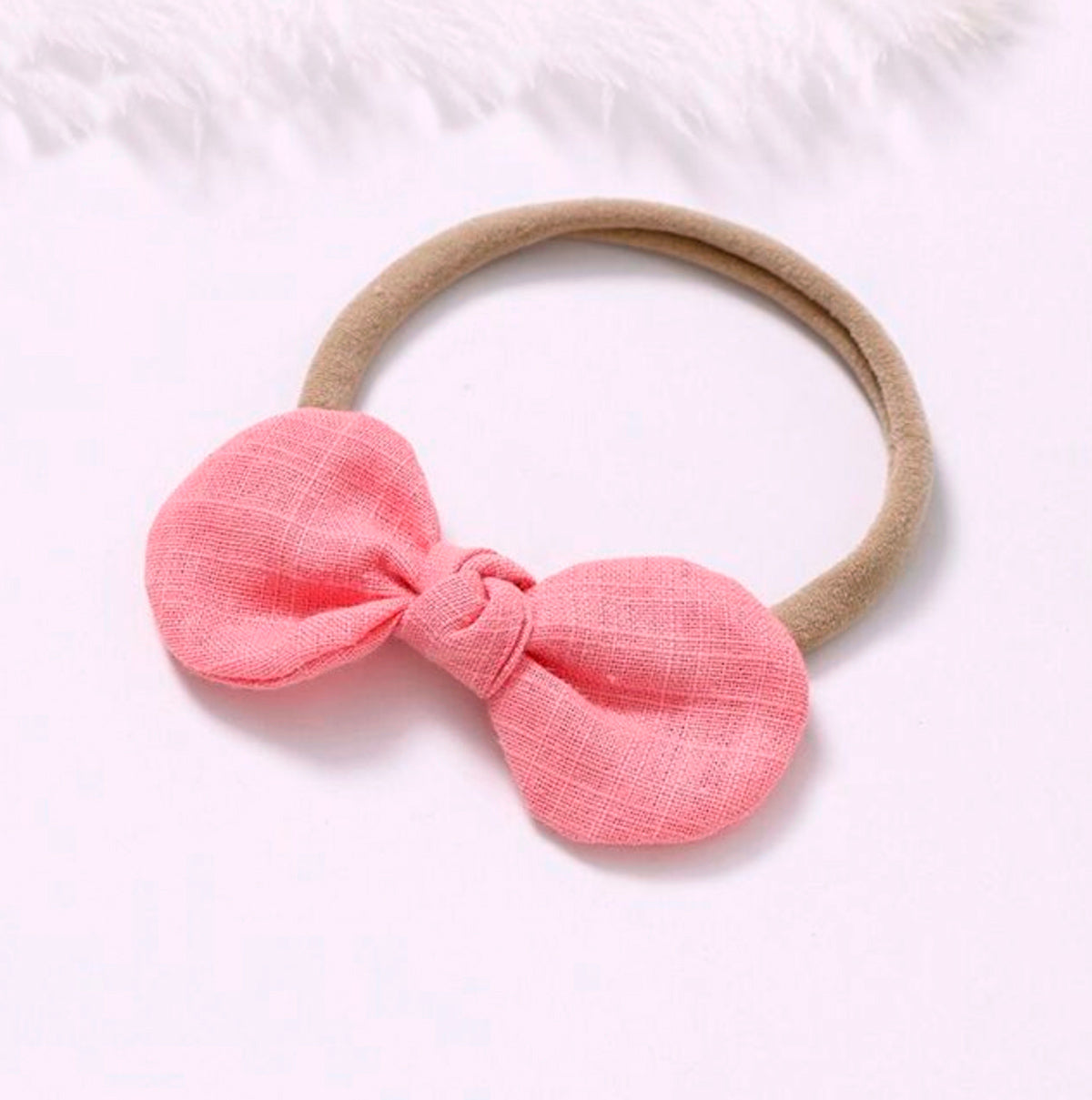 Maggie Linen Mini Bow Headband