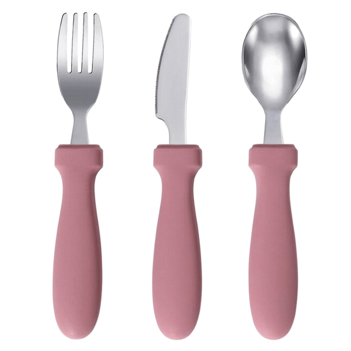 Big Kid Silicone & Stainless Steel Cutlery - 3 Piece Set