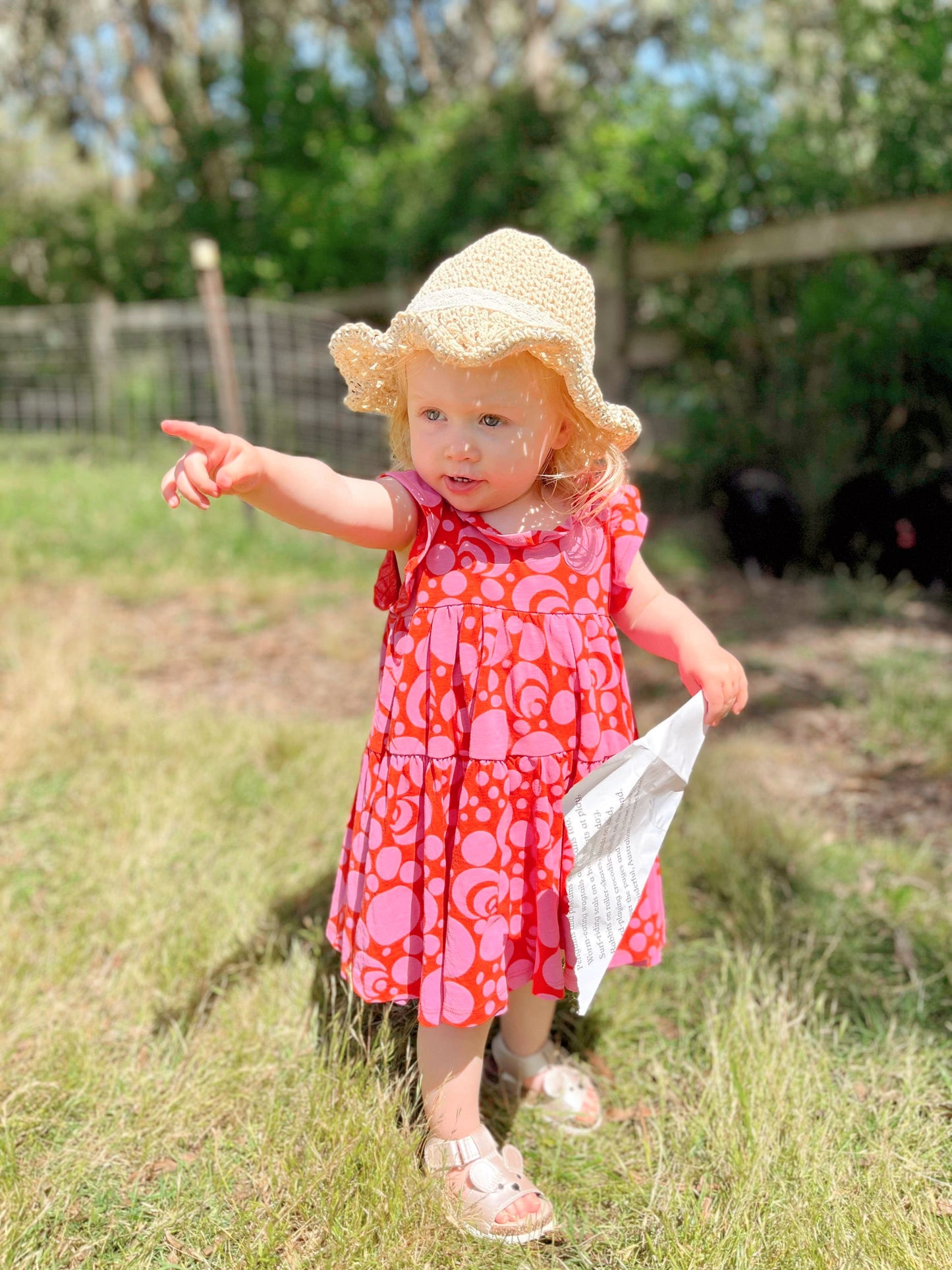 Bonnie Straw Hat with Lace Bow - Beige