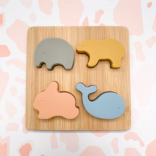My First Wood & Silicone Animal Puzzle