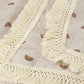 Boho Fringe Muslin Baby Swaddle - Taupe Rainbows