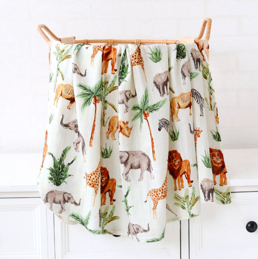 Muslin Baby Swaddle - Jungle Safari