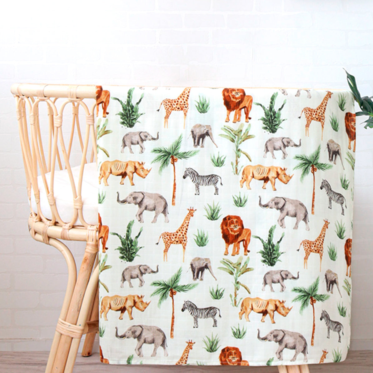 Muslin Baby Swaddle - Jungle Safari