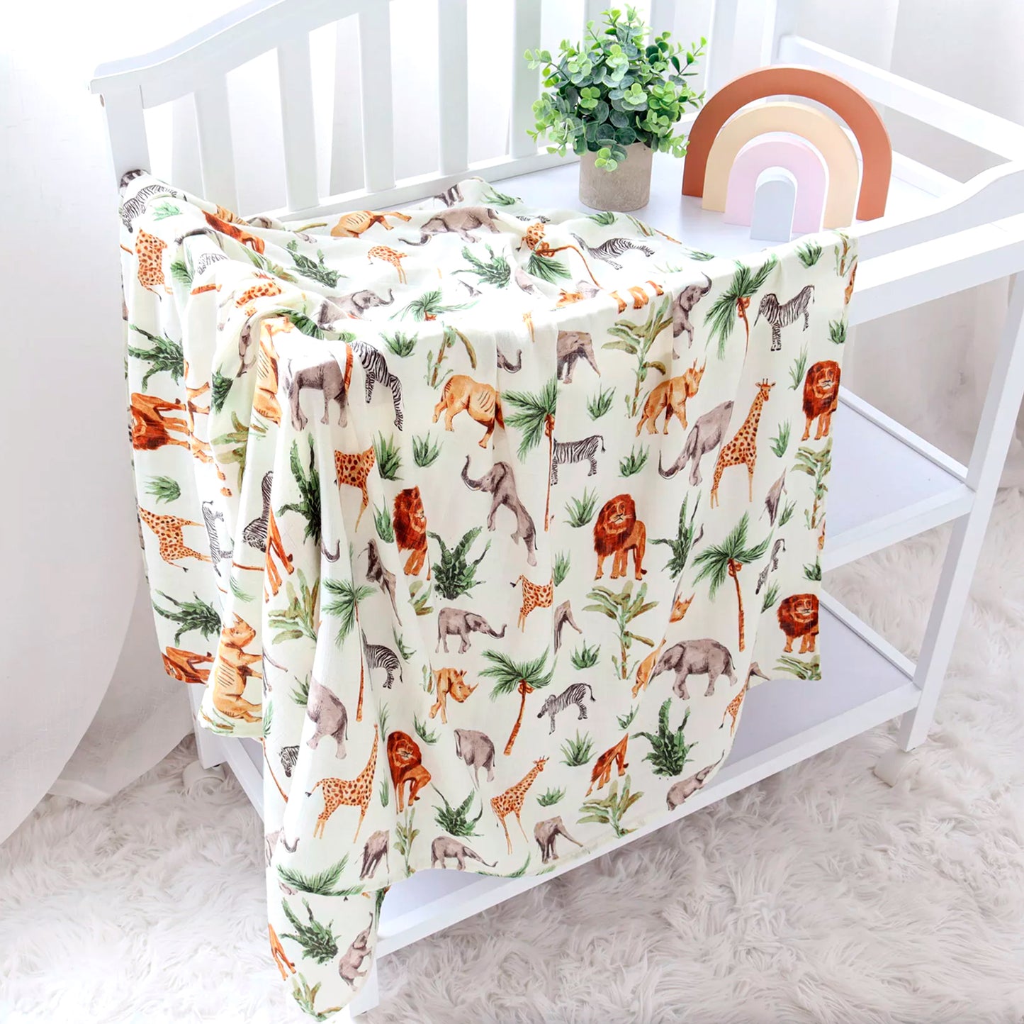 Muslin Baby Swaddle - Jungle Safari