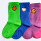 Smiley Face Neon Socks