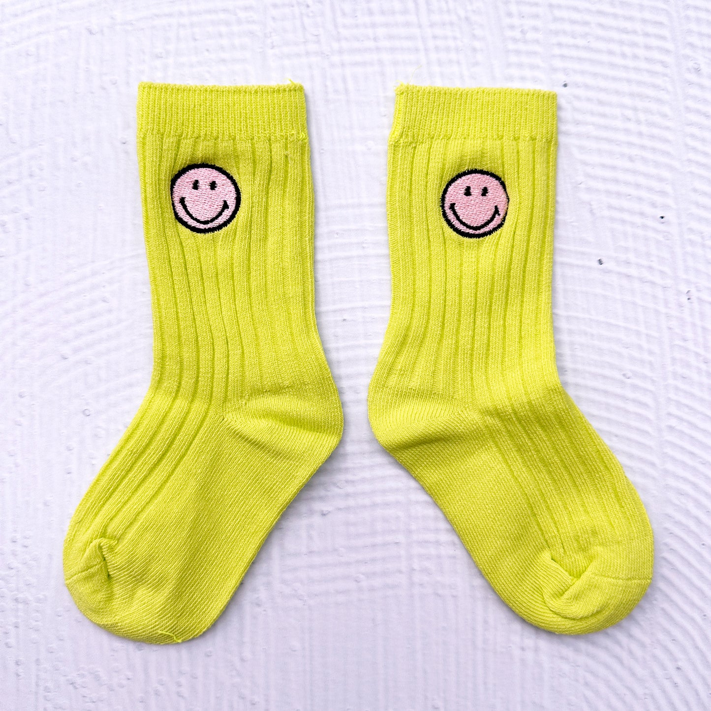 Smiley Face Neon Socks