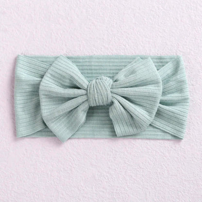 Heidi Ribbed Top Knot Bow Headband