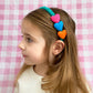 Lacey Love Hearts Fabric Headband