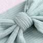 Heidi Ribbed Top Knot Bow Headband