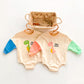 I'm A T-Rex Dinosaur Colourblock Long Sleeve Romper