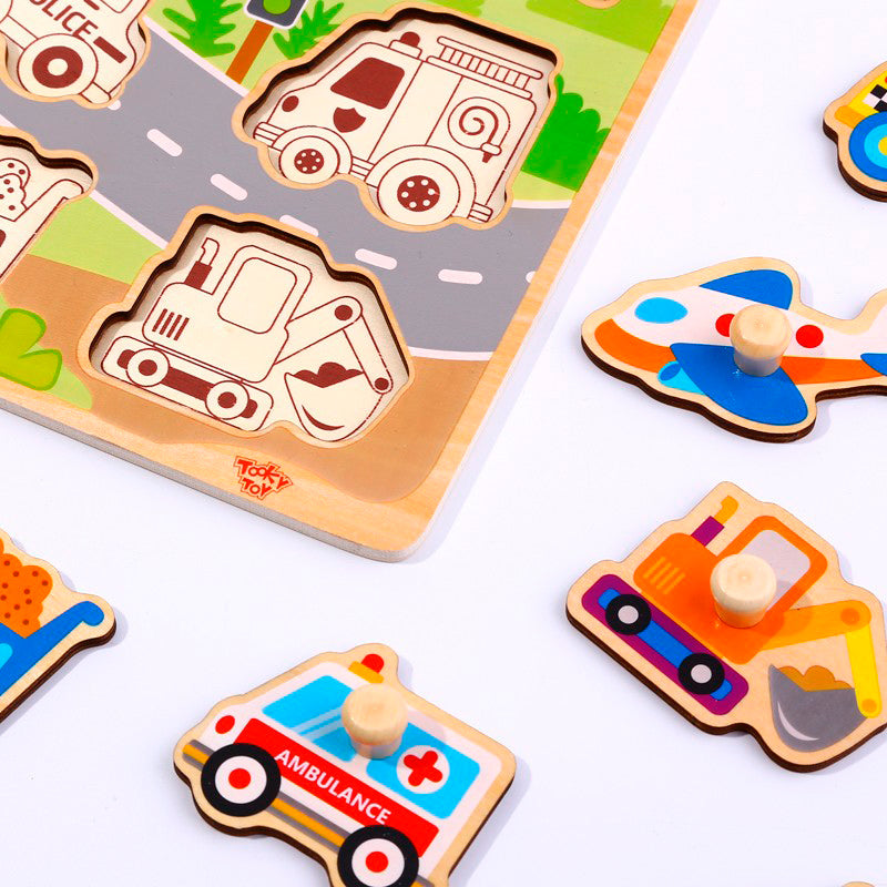 Vehicle Wooden Peg Puzzle