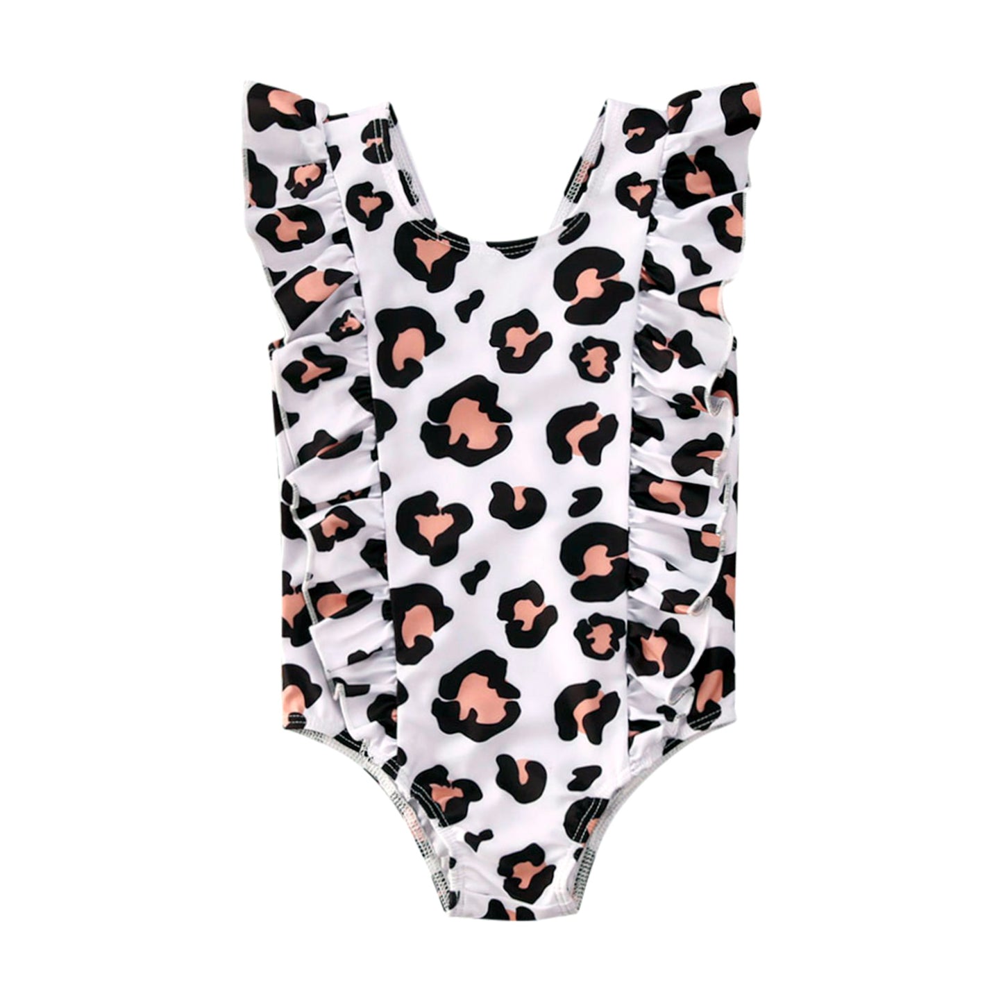 Tilly Ruffle Leopard Print Girls Swimsuit