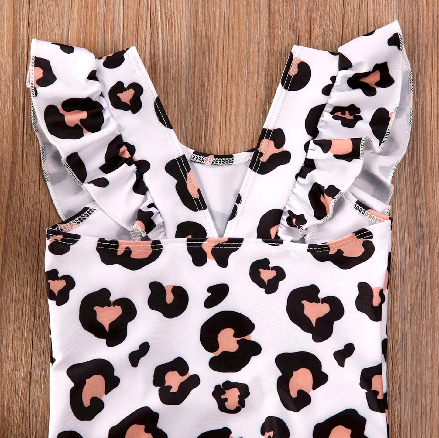 Tilly Ruffle Leopard Print Girls Swimsuit
