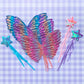 Rainbow Fairy Wings & Wand Dress-Up Set