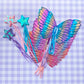 Rainbow Fairy Wings & Wand Dress-Up Set