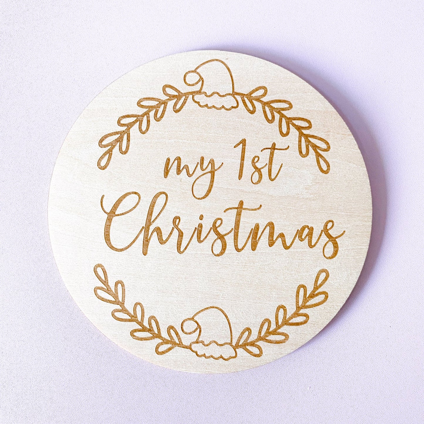 My 1st Christmas Wooden Milestone Disc