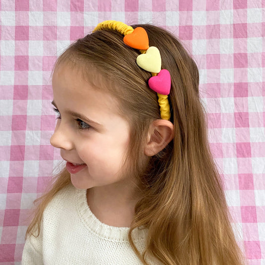 Lacey Love Hearts Fabric Headband